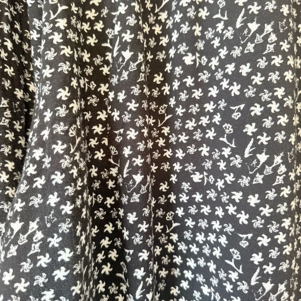 Max Studio Ivory & Black Kimono Top & Wide Leg Pants Sz S Indie, Boho - Picture 9 of 16